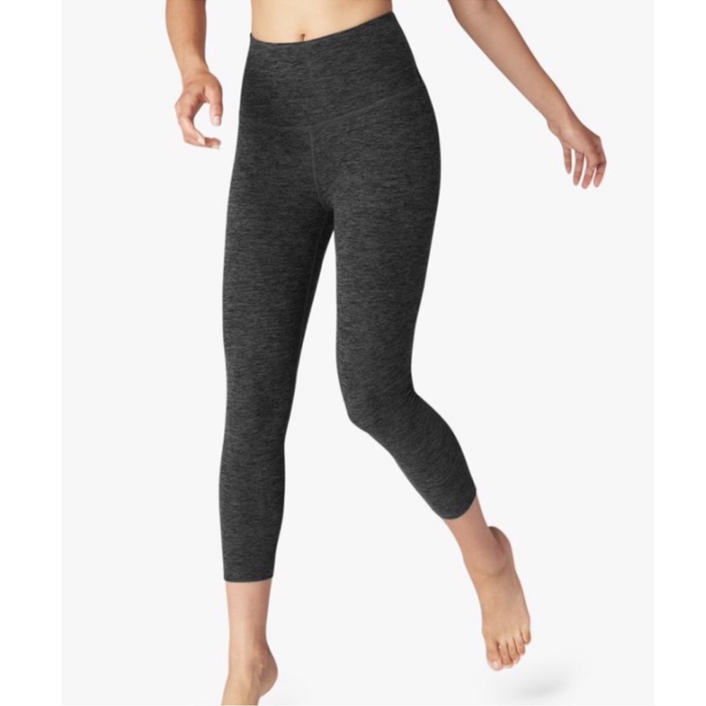 Beyond Yoga Spacedye High Waisted Capri Legging in Black Charcoal NWT
